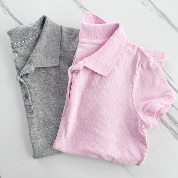 Old Navy youth Pink Grey Polo Bundle - Picture 1 of 5